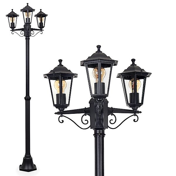 hofstein Außen-Stehlampe Wegeleuchte aus Metall/Glas in günstig online kaufen