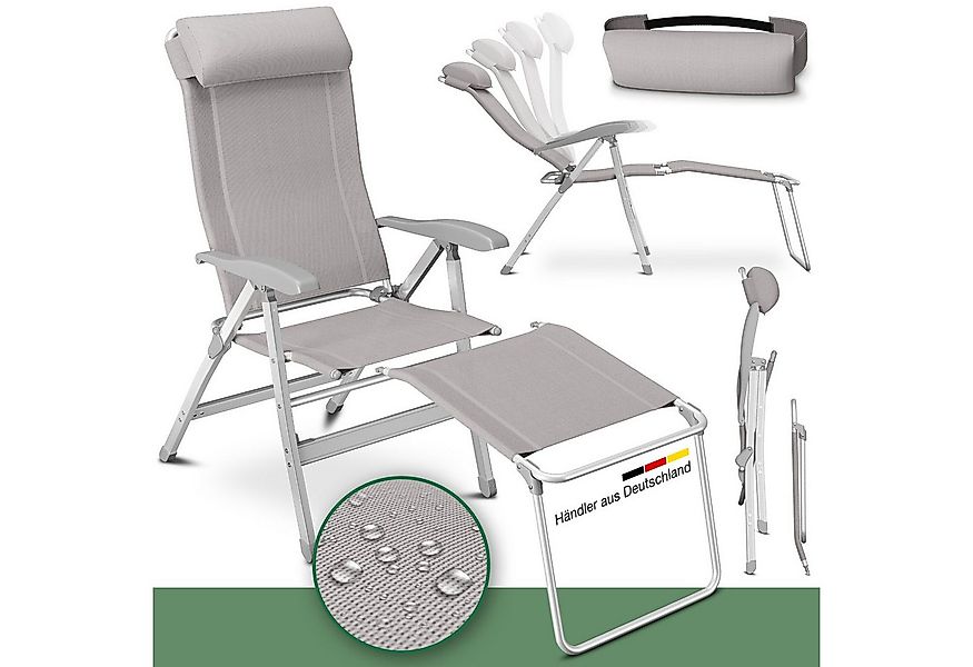 ELONEO Gartenstuhl Campingstuhl mit Liegefunktion, 6-fach verstellbare Rück günstig online kaufen