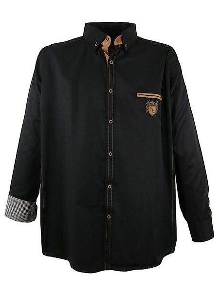 Lavecchia Langarmhemd Lavecchia Herren Langarmhemd 1980 (Dark-Black, 6XL) H günstig online kaufen