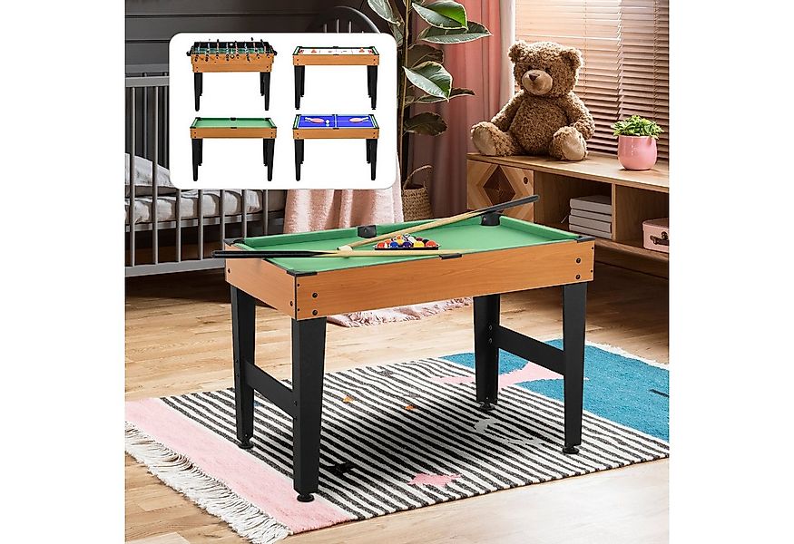 HOMCOM Spieltisch 4 in 1, mit Tischtennis, Kicker, Billard, Tischhockey, (P günstig online kaufen
