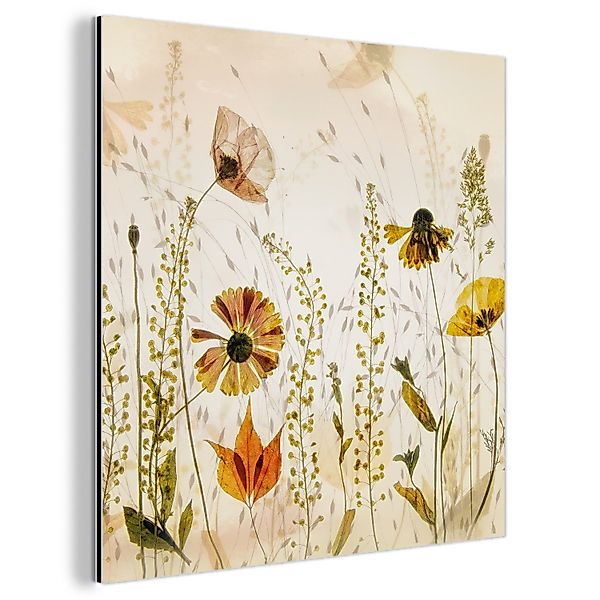 MuchoWow Metallbild Illustration - Pflanzen - günstig online kaufen