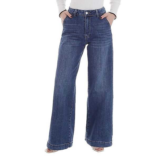 Ital-Design Bootcut-Jeans Stylische Weitbein-JEANS für Damen, günstig online kaufen