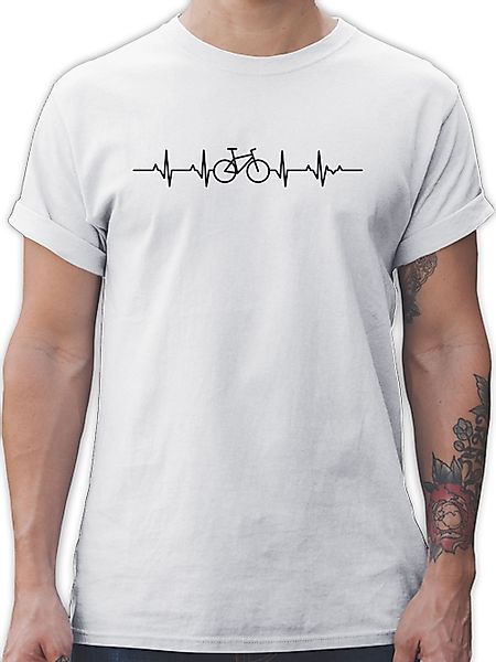 Shirtracer T-Shirt Herzschlag Fahrrad - schwarz günstig online kaufen