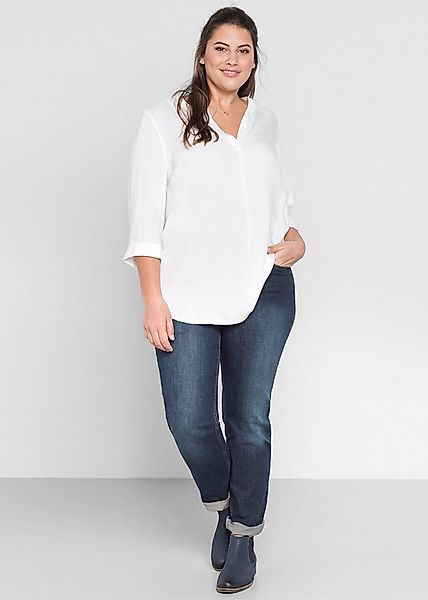 Sheego Klassische Bluse Tunika 3/4-Arm günstig online kaufen
