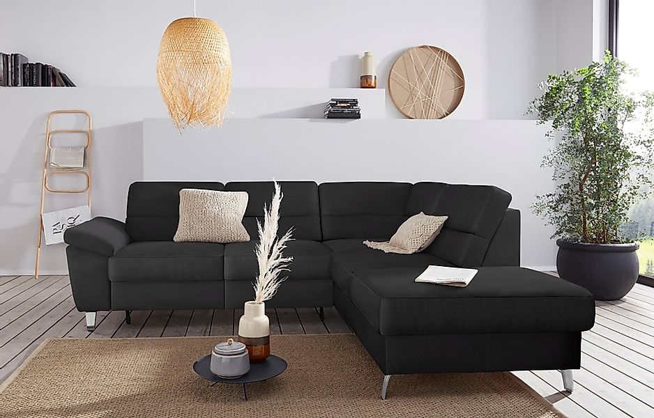 sit&more Ecksofa »Sorano L-Form«, wahlweise mit Bettfunktion und Bettkasten günstig online kaufen