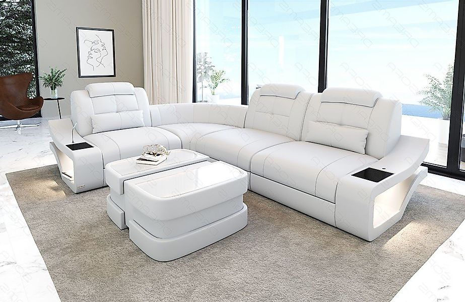 Sofa Dreams Ecksofa Leder Sofa Couch günstig online kaufen