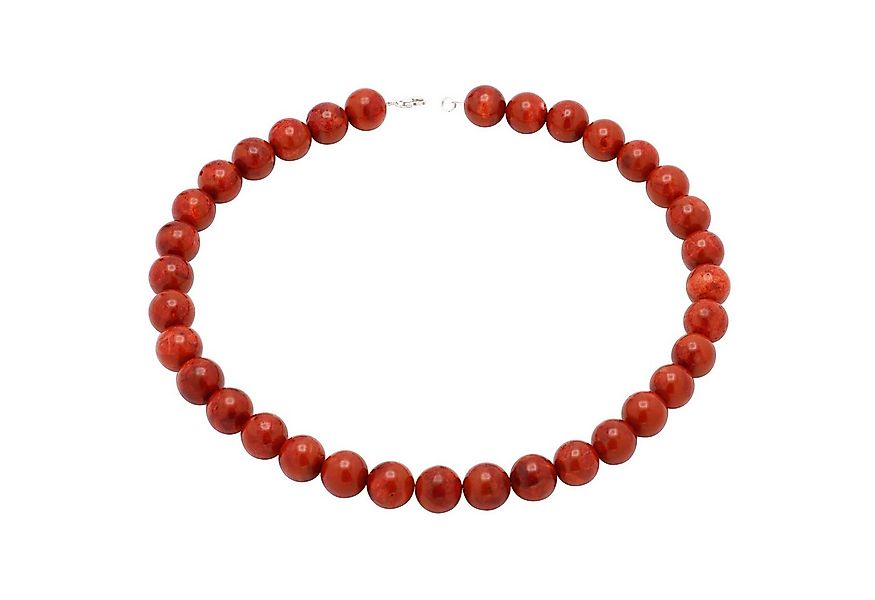 Schmuck Krone Collier Kette aus Koralle, 925 Silber, rot-braun, Silber 925 günstig online kaufen
