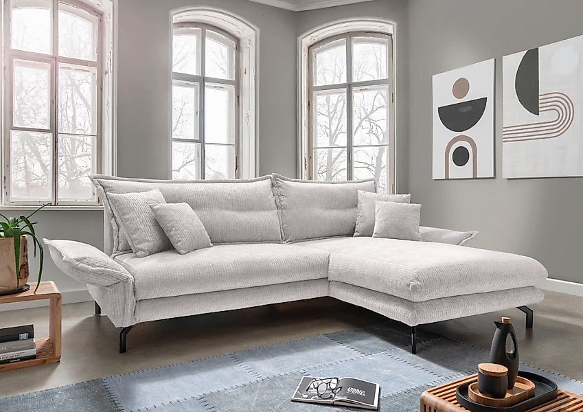 Home affaire Ecksofa "LAVA Breite 255 cm, modern und elegant, aktuelle Kiss günstig online kaufen