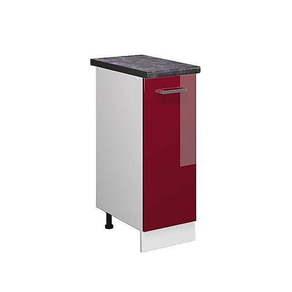 Vicco Apothekerschrank R-Line Bordeaux Hochglanz/Weiß 30 cm AP Anthrazit günstig online kaufen