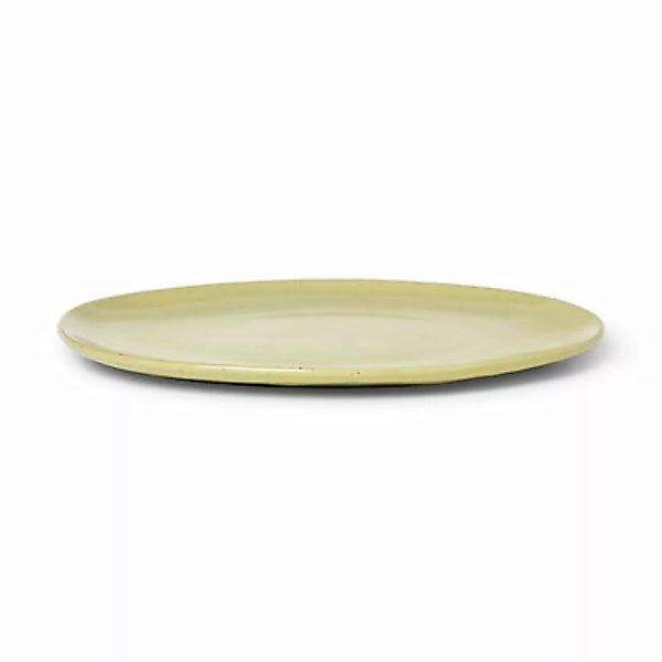 Teller Flow keramik gelb / Ø 27 cm - Ferm Living - Gelb günstig online kaufen