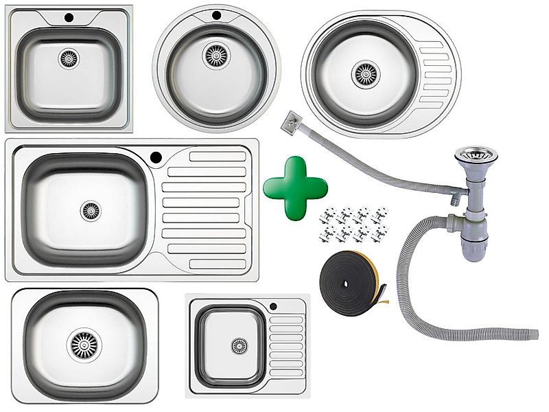 Faizee Home Edelstahlspüle Edelstahl Einbauspülen – günstig online kaufen