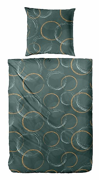 Primera Bettwäsche "Mako-Satin -Bettwäsche Trace" 2 Stk. mit frischem Kreis günstig online kaufen