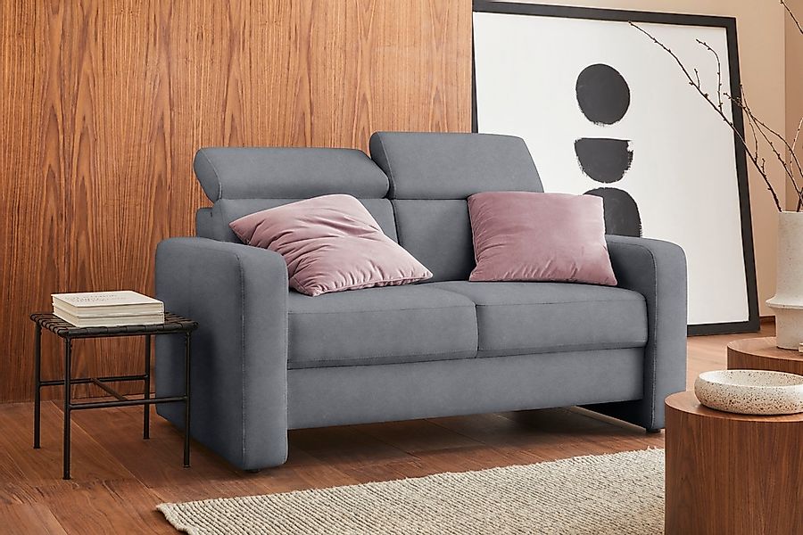 sit&more 2-Sitzer "Bologna" inklusive Kopfteilverstellung und Federkern günstig online kaufen