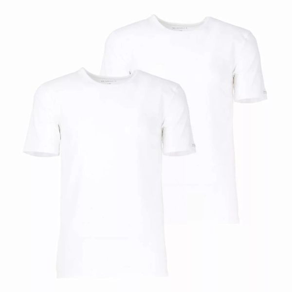 BALDESSARINI Herren 2er Pack Unterhemden, Rundhals 1/2 Arm T-Shirt Uni - Fa günstig online kaufen