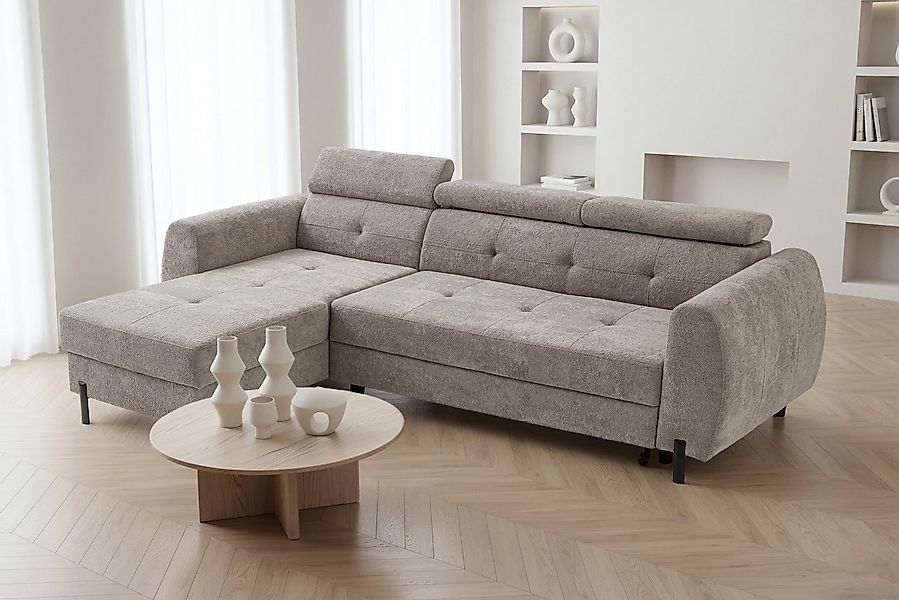 Muffo Ecksofa VALT, Universeller Aufbau, mit verstellbare Kopfstützen, Schl günstig online kaufen