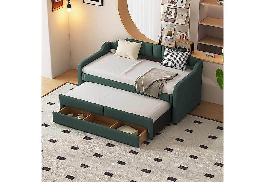 Flieks Daybett, Schlafsofa Tagesbett 90x200cm mit Schubladen und Ausziehbet günstig online kaufen