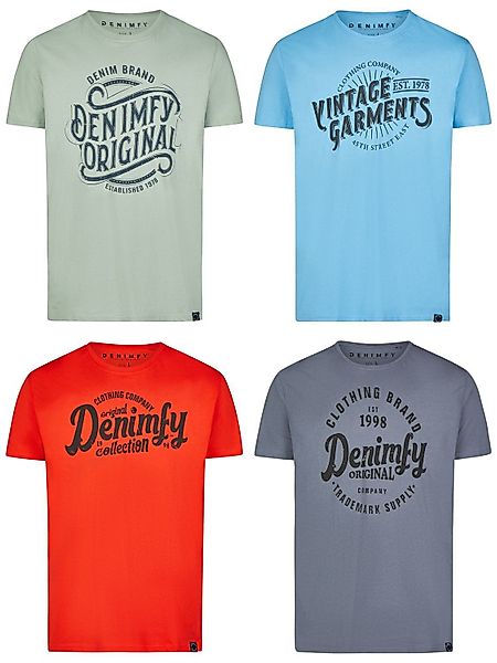 DENIMFY T-Shirt Herren Printshirt DFNuri Regular günstig online kaufen