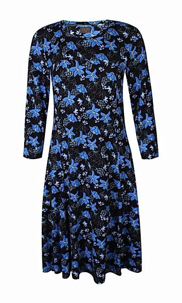 ZE-ZE Nordic Sommerkleid Jersey Kleid mit Blumenprint Lapis blue günstig online kaufen
