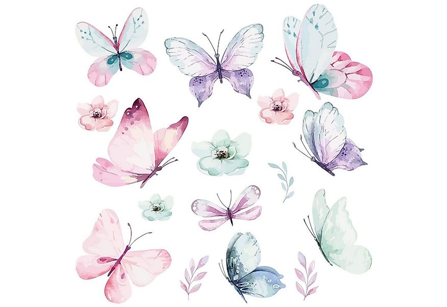 WANDKIND Wandtattoo Schmetterling Schwarm V220, wieder ablösbar günstig online kaufen