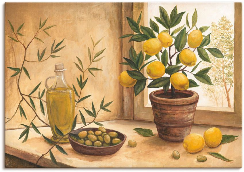 Artland Wandbild »Oliven und Zitronen« Arrangements 1 Stk. tlg. als Alubild günstig online kaufen