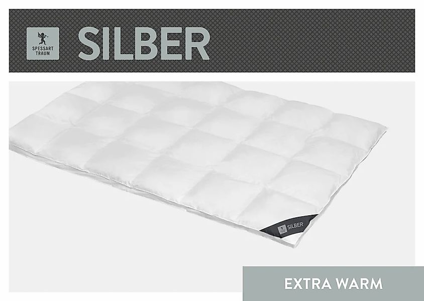 SPESSARTTRAUM Daunenbettdecke "Silber" extrawarm Füllung 100Daunen 1 Stk. t günstig online kaufen
