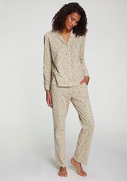 LASCANA Pyjama (2 tlg) Mit Weihnachtlichem Muster günstig online kaufen