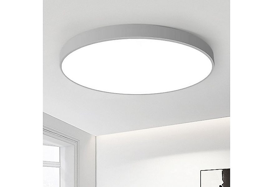 JDONG LED Deckenleuchte 36W Rund Flach Rosa/Grau/Blau Deckenlampe Durchmess günstig online kaufen