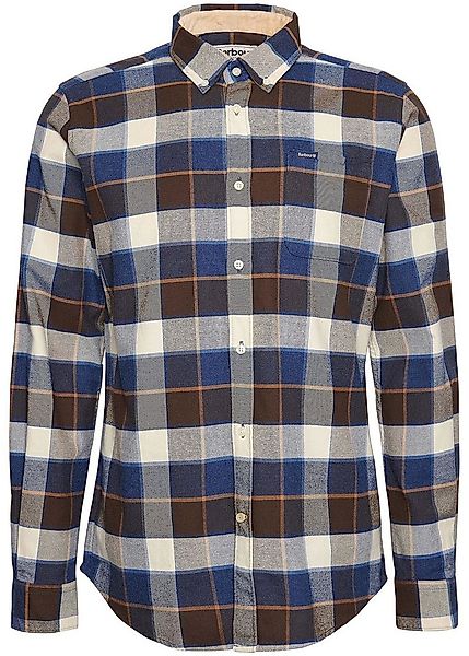 Barbour Valley Hemd Karo Braun Blau - Größe M günstig online kaufen