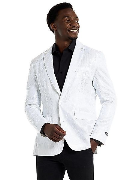 Opposuits Kostüm Glitzerjacke weiß, Eine weiße Discokugel zum Anziehen! günstig online kaufen