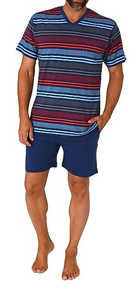 Normann Pyjama Herren kurzarm Schlafanzug Shorty Streifenoptik - auch in Üb günstig online kaufen