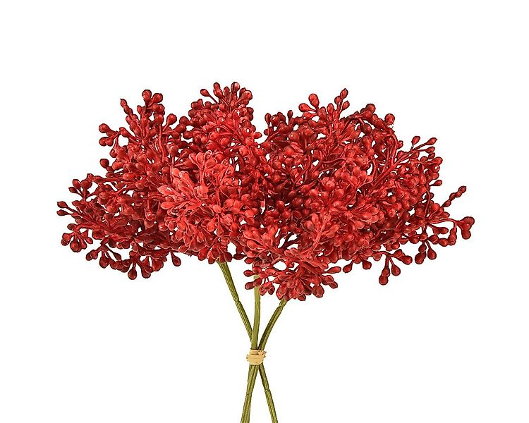 Winterliche Kunstpflanze Künstliche Rote Beeren Deko Adventskranz Weihnacht günstig online kaufen