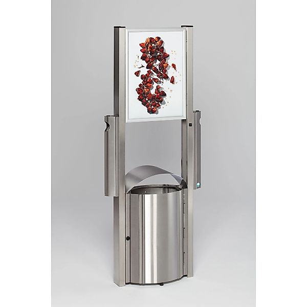 PROREGAL Robuster Kombiascher Mit Schutzdach Werbefläche Für Aussenbereich günstig online kaufen