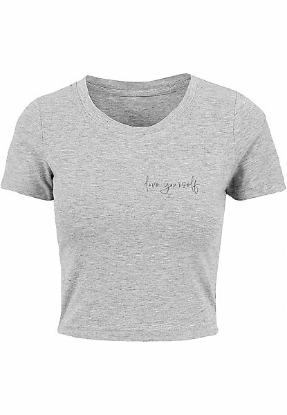 Merchcode T-Shirt "Merchcode Damen Ladies Love Yourself Cropped Tee" 1 Stk. günstig online kaufen