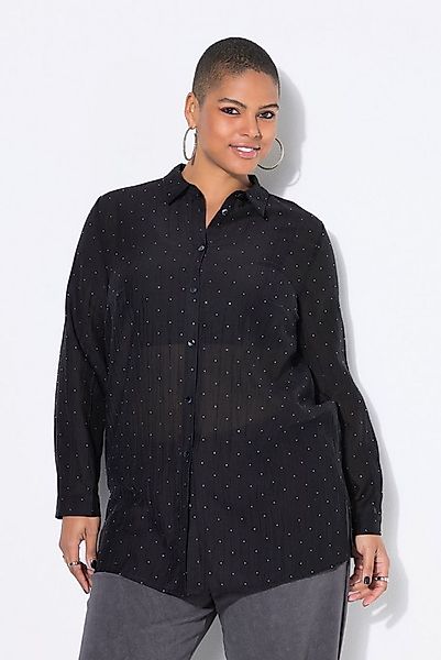 Studio Untold Hemdbluse Hemdbluse Boxy Shape Glitzersteinchen günstig online kaufen
