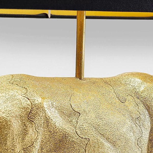 KARE Cow Gold Tischleuchte mit Leinenschirm günstig online kaufen