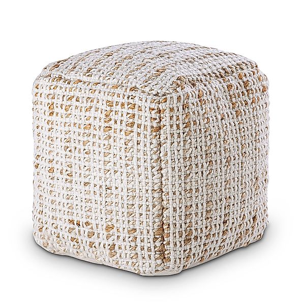 Amagohome Sitzhocker Sitzpouf quadratisch Sitzhocker Jute günstig online kaufen