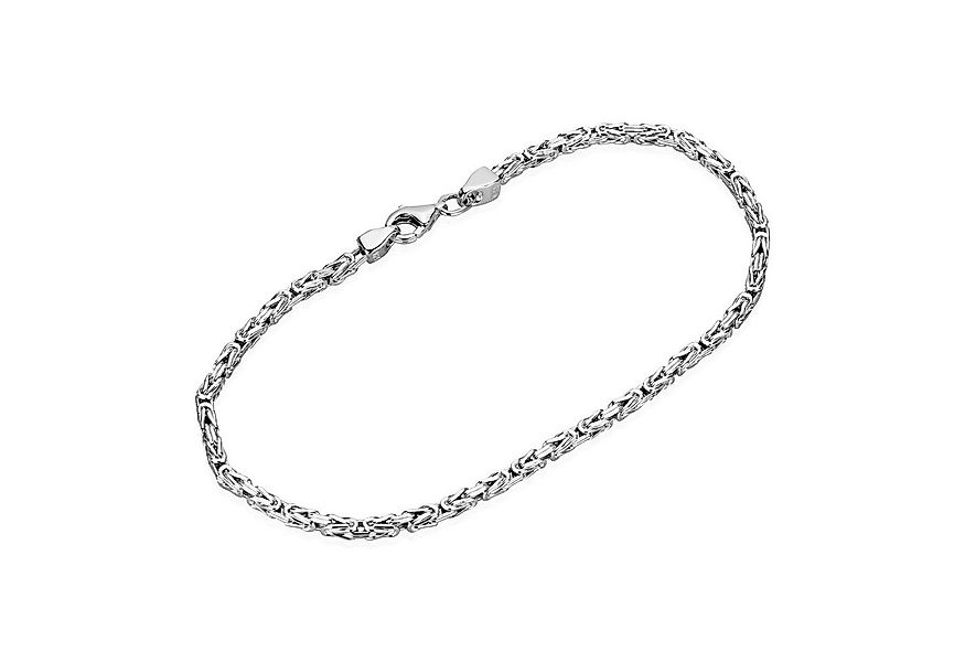 NKlaus Armkette 19cm Königskette Armband 925 Silber 4fach diamantiert 2mm b günstig online kaufen