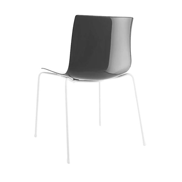 Arper - Catifa 46 0251 Stuhl zweifarbig Gestell weiß - weiß/schwarz/Außensc günstig online kaufen