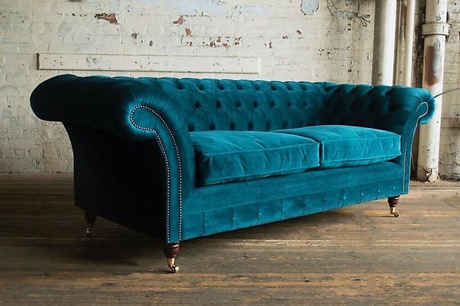 JVmoebel Chesterfield-Sofa Klassische Chesterfield Textil Couch Sofa Sitz P günstig online kaufen