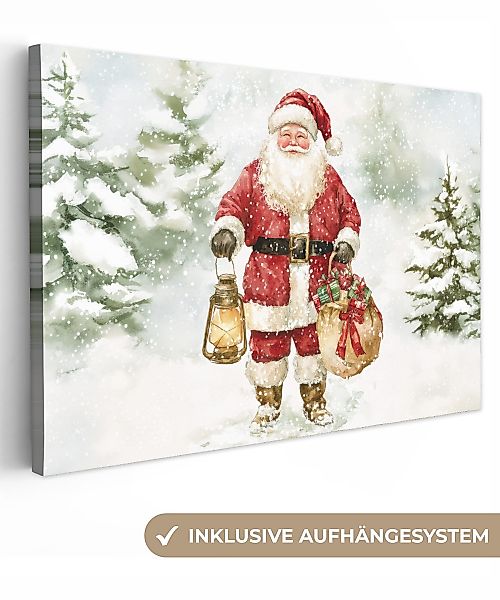 OneMillionCanvasses® Leinwandbild Weihnachtsmann - Winter - günstig online kaufen