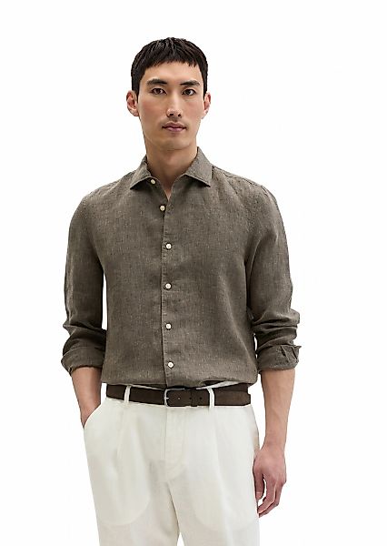 Marc OPolo Langarmhemd "aus feinem Leinen-Chambray" günstig online kaufen