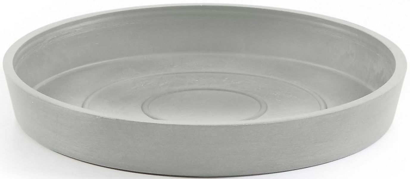 ECOPOTS Blumentopfuntersetzer ROUND SAUCER White Grey, BxTxH: 18x18x2,5 cm günstig online kaufen