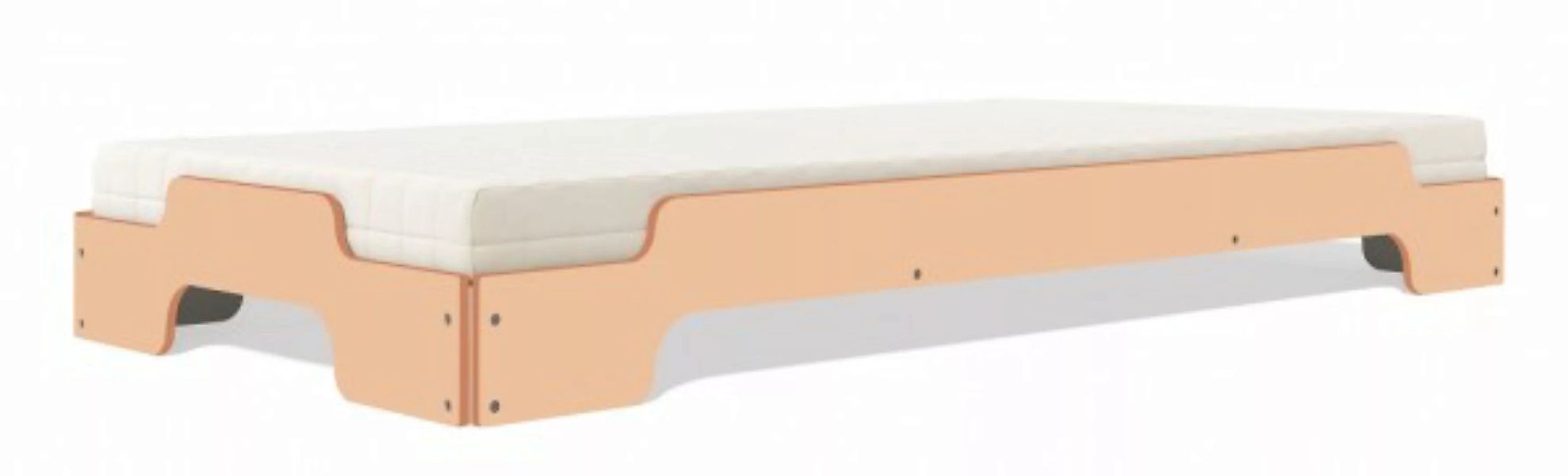 Stapelliege KLASSIK - Farbig mildorange RAL 060 80 30 90 x 190 cm günstig online kaufen