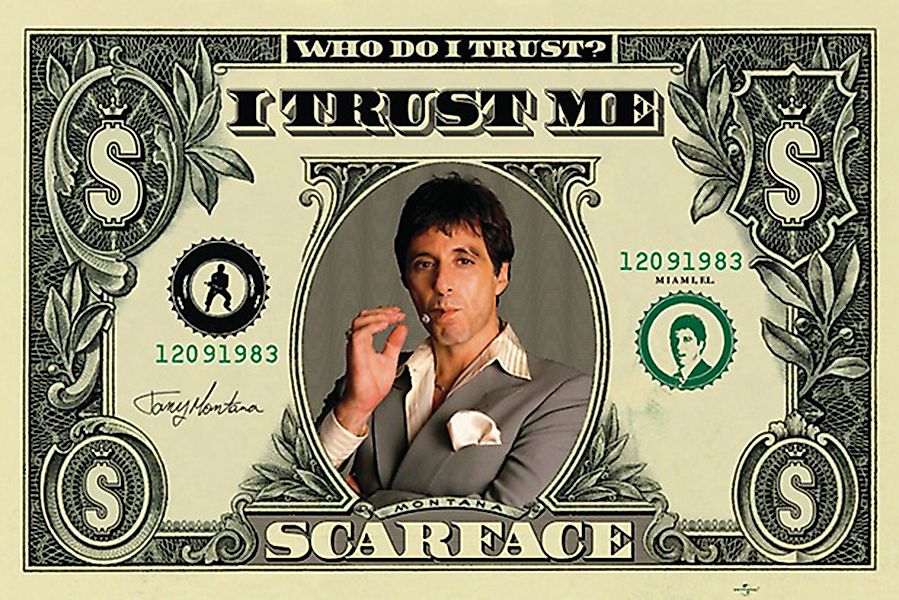 PYRAMID Poster Scarface Dollarschein (Who do günstig online kaufen