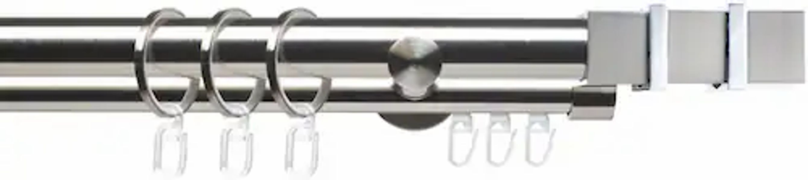 Liedeco Gardinenstange »CELQUADE02SG2L« Ø 25 mm 2 läufig-läufig Fixmaß 2-lä günstig online kaufen