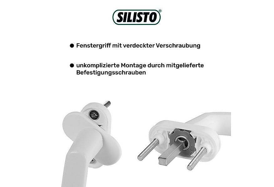 Silisto Fenstergriff Fenstergriffe Aluminium-Druckguss weiß RAL9016 - inkl. günstig online kaufen