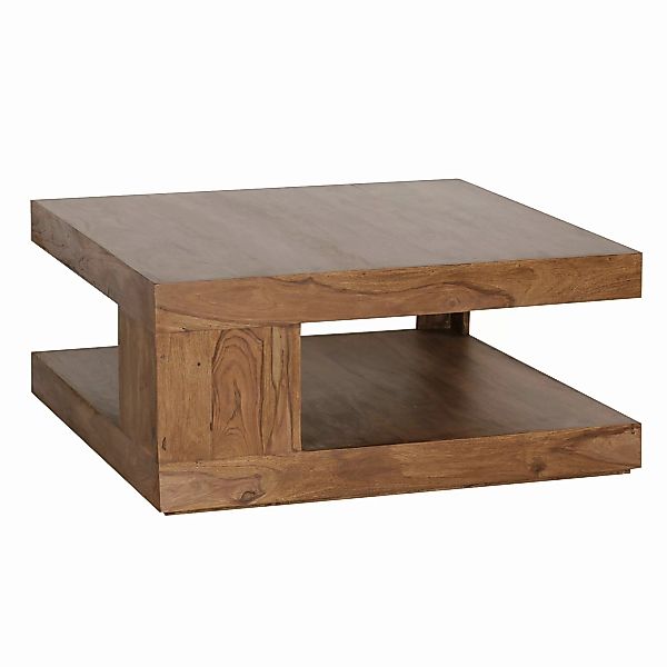 Couchtisch Massiv-Holz Sheesham 90 cm breit Design Wohnzimmer-Tisch dunkel- günstig online kaufen