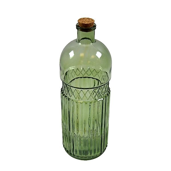 B&S Dekofigur Deko Flasche Glas grün günstig online kaufen