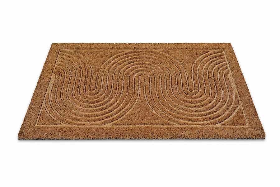 Wecon home Fußmatte "Retro Flow" rechteckig 14 mm Höhe Kokos, pflegeleicht, günstig online kaufen