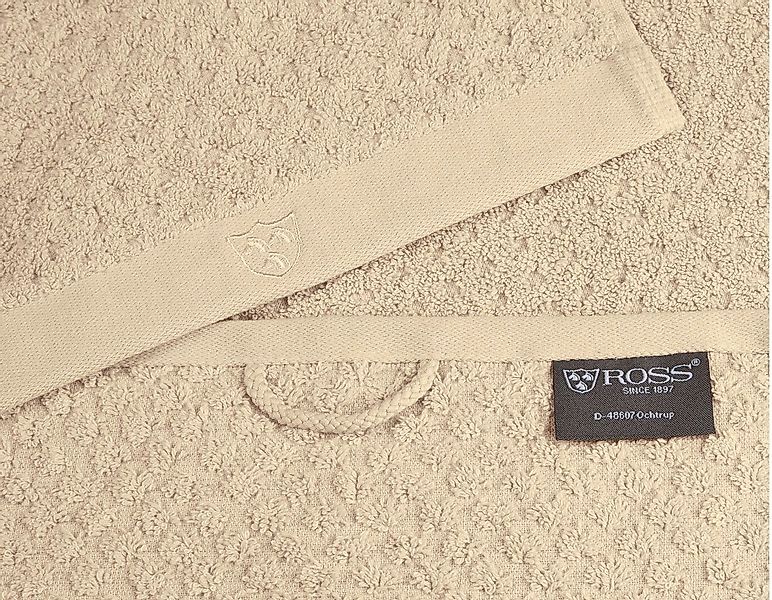 ROSS Duschtuch Harmony, Frottier (1-St), 100 % Baumwolle, Hoch Tief Struktu günstig online kaufen